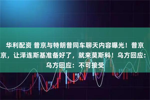 华利配资 普京与特朗普同车聊天内容曝光！普京已离开北京，让泽连斯基准备好了，就来莫斯科！乌方回应：不可接受
